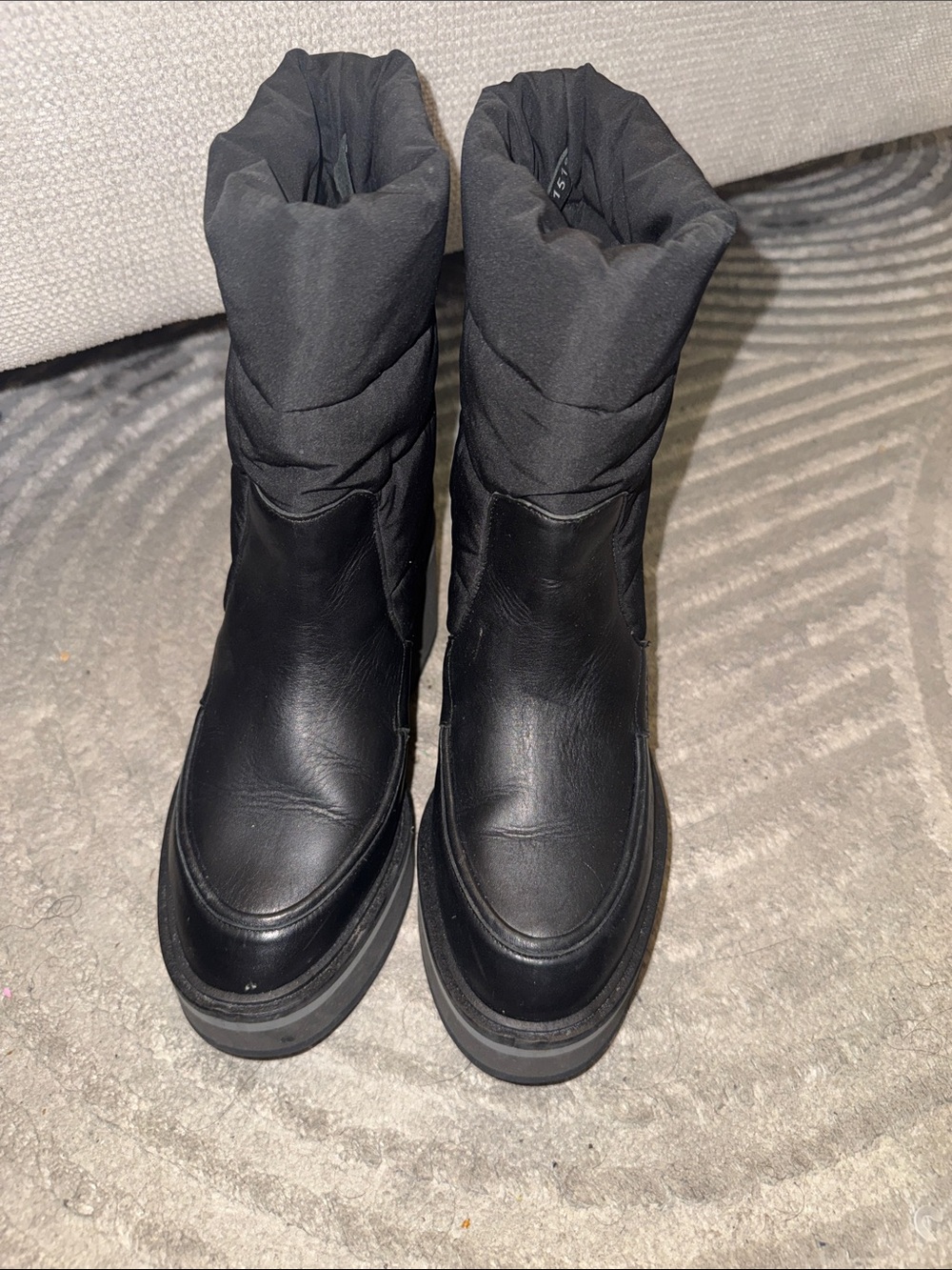 Clergerie  Women's Puffer Shaft Platform Boots size 36.5
